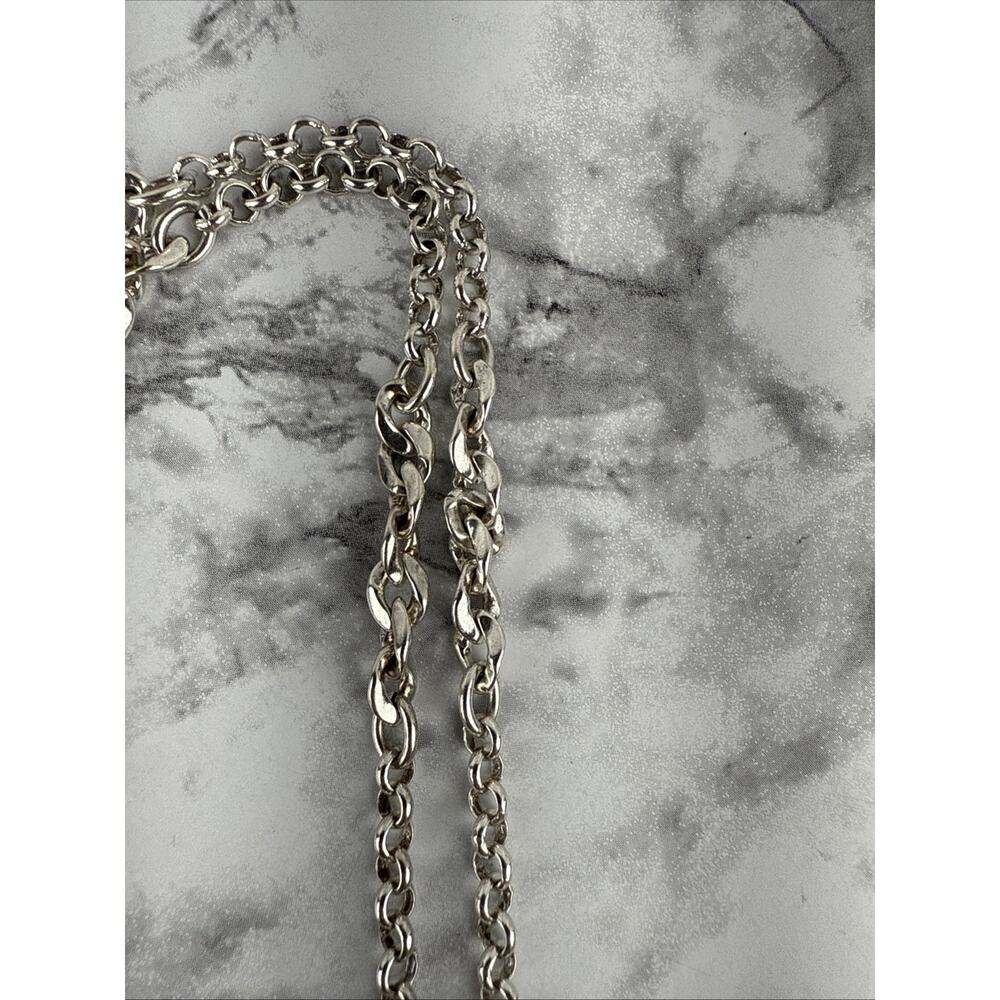 Brighton Neptune's Rings Long Fringe Tassel Necklace Silver Gold Black 36" Chain - Picture 5 of 6